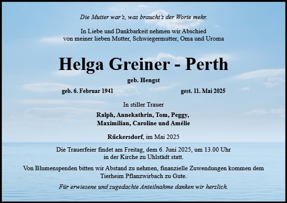 Helga Greiner- Perth