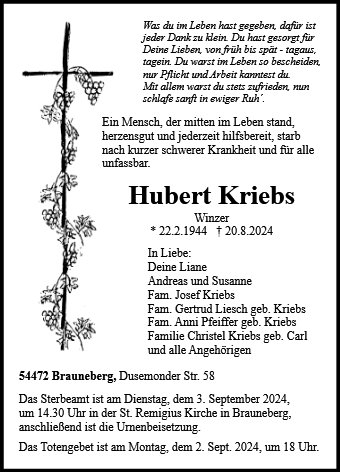 Hubert Kriebs