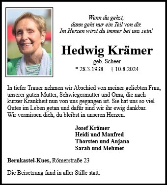 Hedwig Krämer