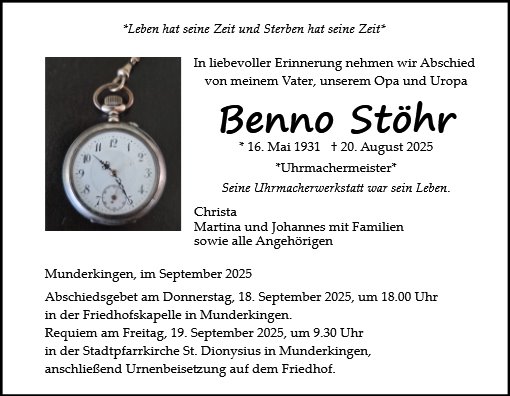 Benno Stöhr