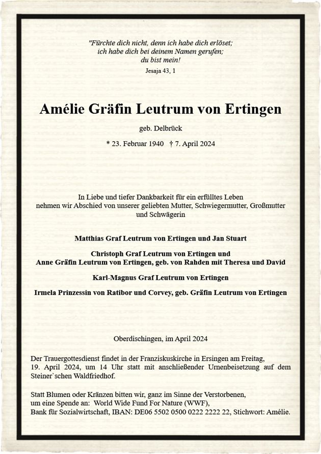 Amélie Gräfin Leutrum von Ertingen