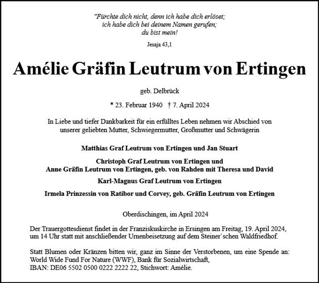 Amélie Gräfin Leutrum von Ertingen