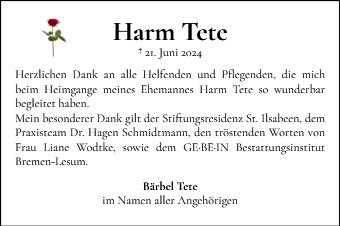 Harm Tete