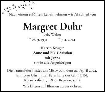 Margret Duhr