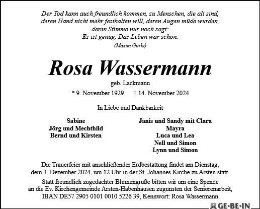 Rosa Wassermann