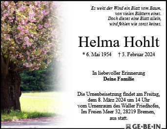 Helma Hohlt