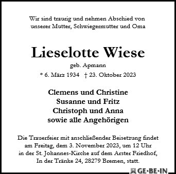 Lieselotte Wiese