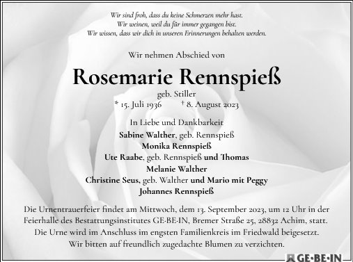 Rosemarie Rennspieß