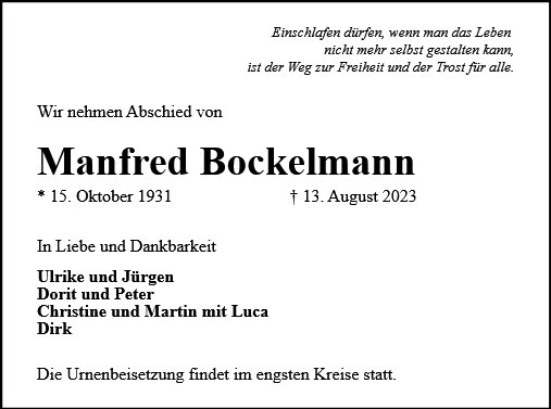 Manfred Bockelmann