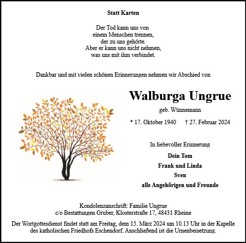 Walburga Ungrue