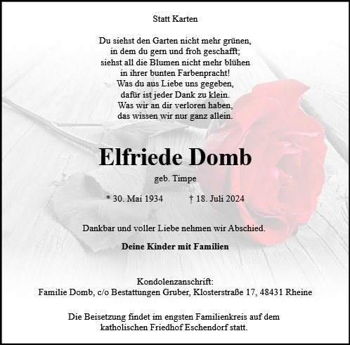 Elfriede Domb