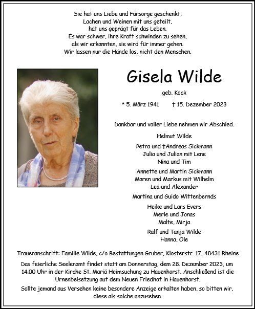 Gisela Wilde