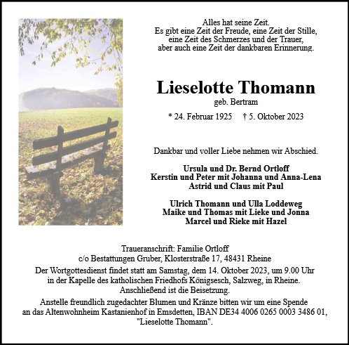 Lieselotte Thomann
