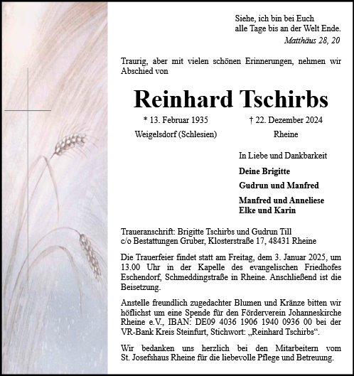 Reinhard Tschirbs