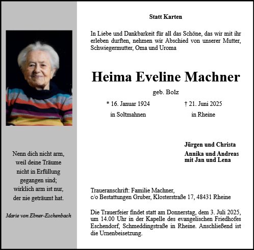 Heima Eveline Machner