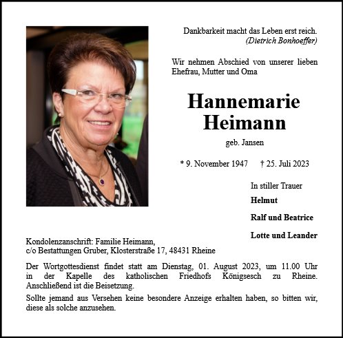 Hannemarie Heimann