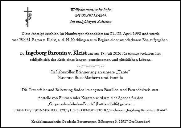 Ingeborg Freifrau von Kleist