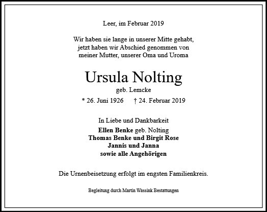 Ursula Nolting