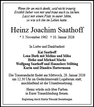 Heinz Joachim Saathoff