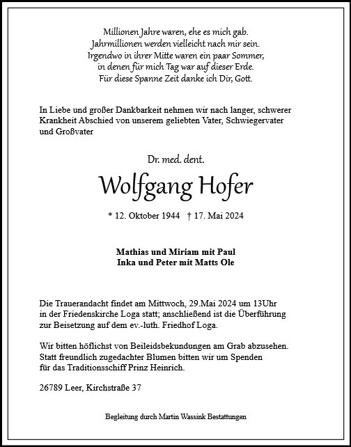 Wolfgang Hofer