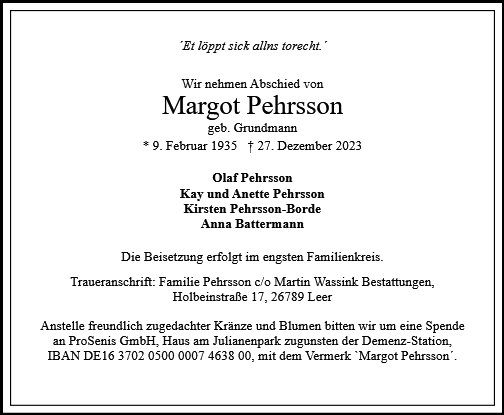 Margot Pehrsson