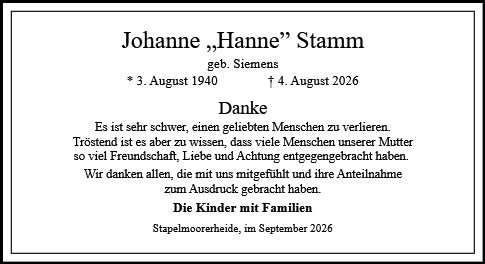 Johanne Stamm