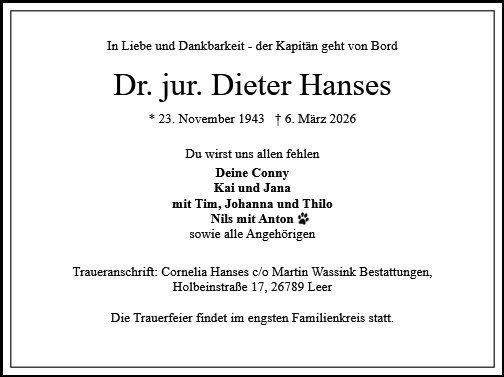 Dieter Hanses
