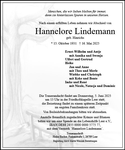 Hannelore Lindemann