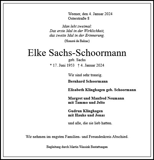 Elke Sachs-Schoormann
