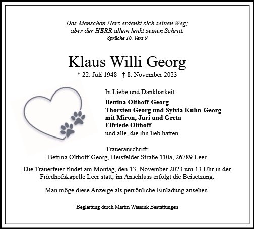 Klaus Willi Georg