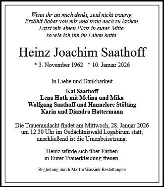 Heinz Joachim Saathoff