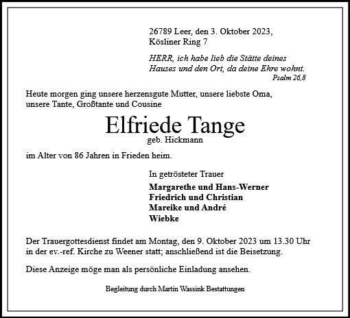 Elfriede Tange