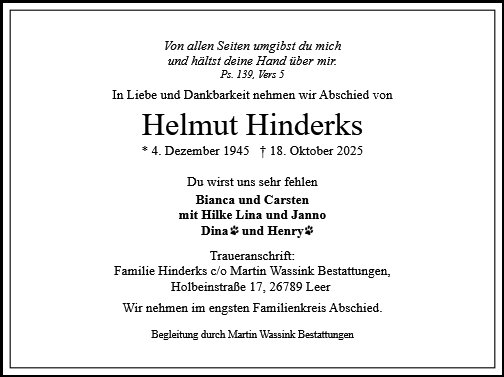 Helmut Hinderks