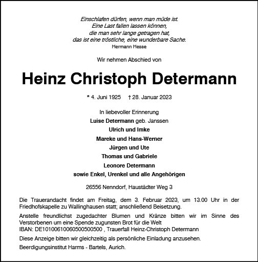 Heinz Determann