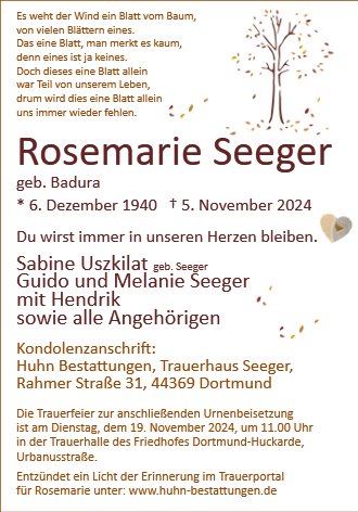 Rosemarie Seeger