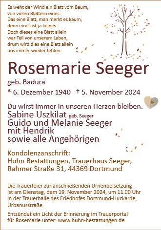 Rosemarie Seeger