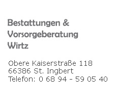 Bestattungen & Vorsorgeberatung Wirtz