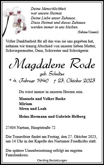 Magdalene Rode