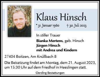 Klaus Hinsch