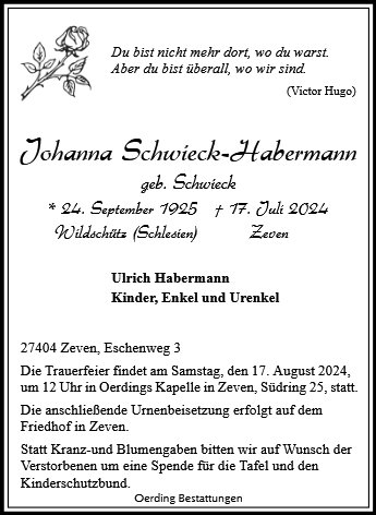 Johanna Schwieck-Habermann