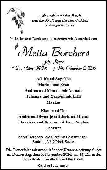Metta Borchers