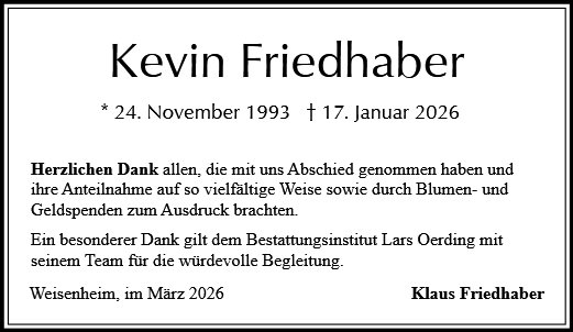 Kevin Friedhaber