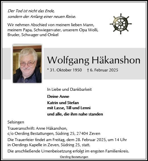 Wolfgang Häkanshon