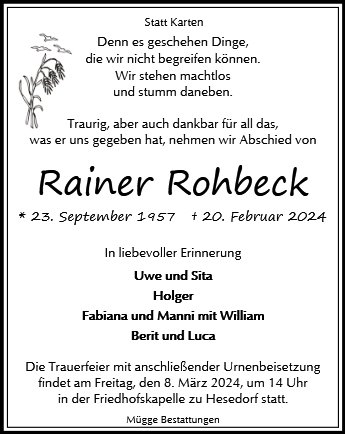 Rainer Rohbeck