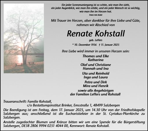 Renate Kohstall