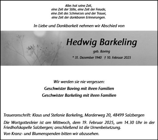 Hedwig Barkeling