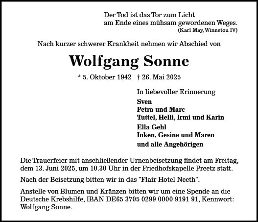 Wolfgang Sonne