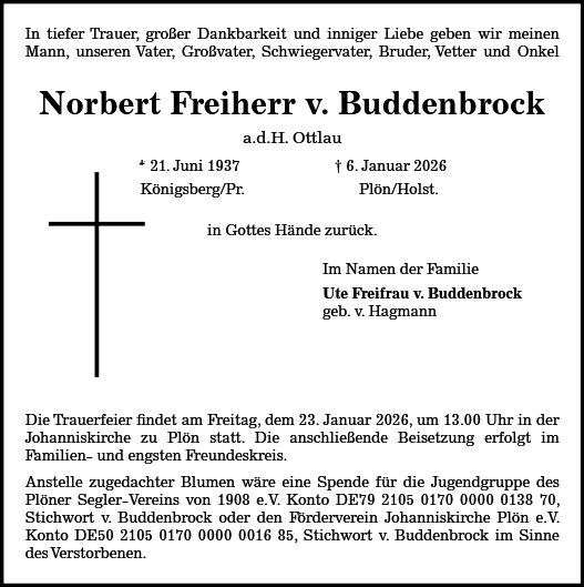 Norbert Freiherr von Buddenbrock