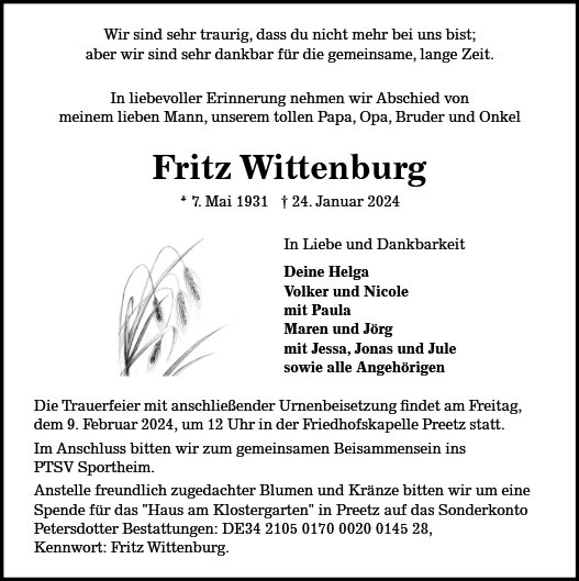 Fritz Wittenburg
