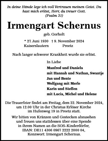 Irmengart Schernus